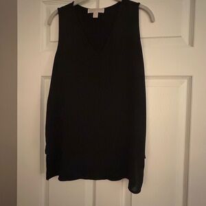 Michael Kors Black V-Neck Tank Top